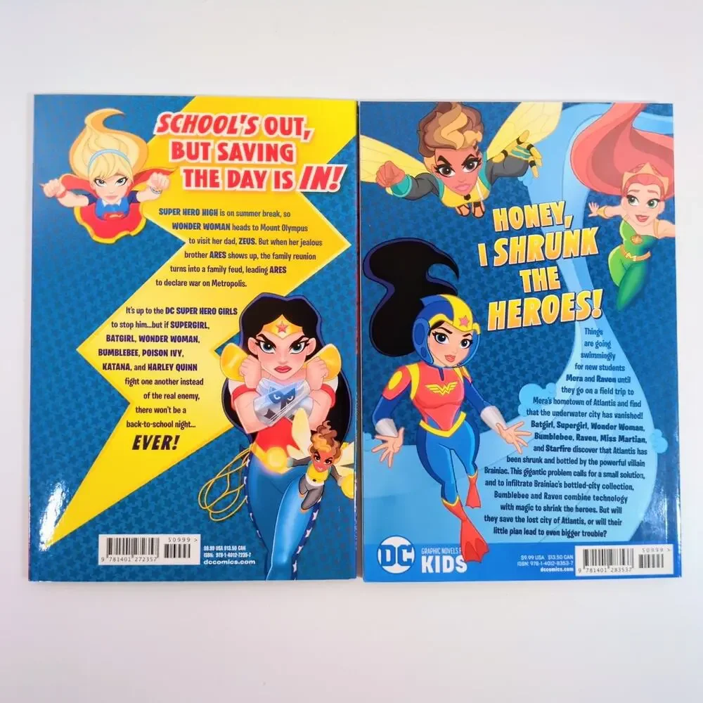DC Super Hero Girls Graphic Novels Lot Summer Olympus & Search for Atlantis Set